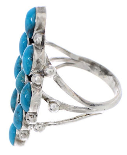 Authentic Sterling Silver Turquoise Ring Size 5-3/4 WX36723