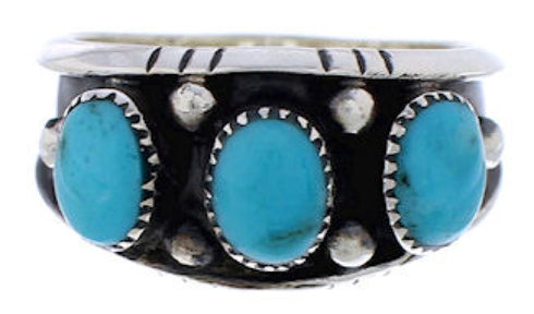 Turquoise Genuine Sterling Silver Ring Size 5-1/2 WX36794
