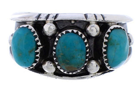 Sterling Silver Southwest Turquoise Ring Size 8-3/4 WX36824