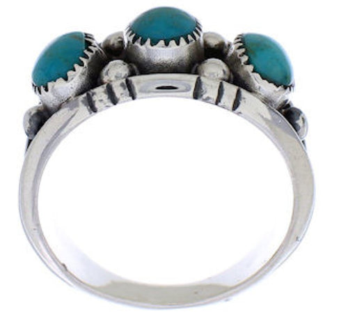 Sterling Silver Southwest Turquoise Ring Size 8-3/4 WX36824