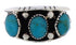 Southwestern Sterling Silver Turquoise Ring Size 6-3/4 WX36847