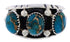 Southwestern Sterling Silver Turquoise Ring Size 5-1/2 WX37023