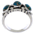 Southwestern Sterling Silver Turquoise Ring Size 5-1/2 WX37023