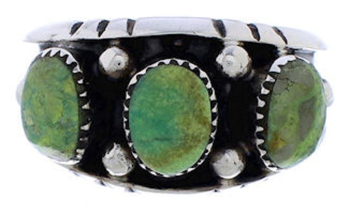 Genuine Sterling Silver Turquoise Southwest Ring Size 7-3/4 WX37090