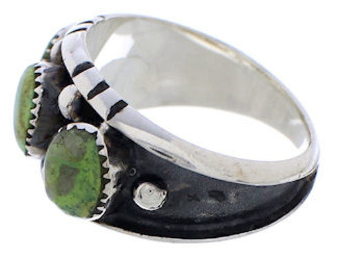 Genuine Sterling Silver Turquoise Southwest Ring Size 7-3/4 WX37090