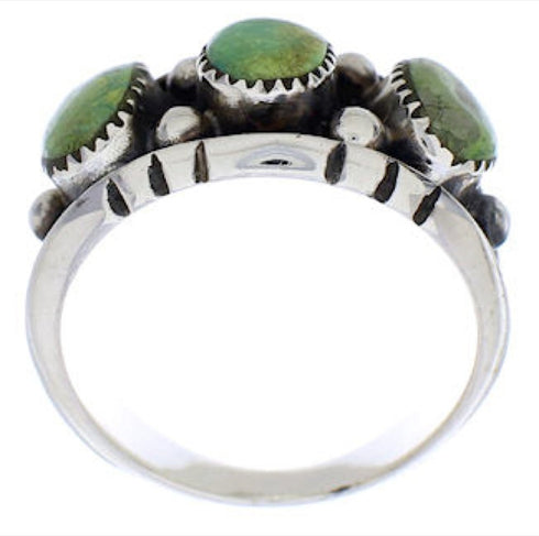 Genuine Sterling Silver Turquoise Southwest Ring Size 7-3/4 WX37090