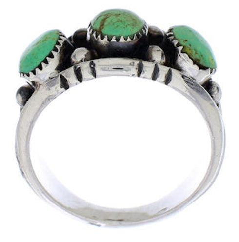 Southwest Silver Turquoise Jewelry Ring Size 7-3/4 WX37097