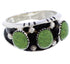 Sterling Silver Southwestern Turquoise Jewelry Ring Size 5-3/4 WX37130
