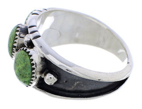 Sterling Silver Southwestern Turquoise Jewelry Ring Size 5-3/4 WX37130