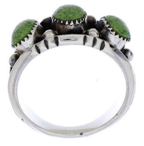 Sterling Silver Southwestern Turquoise Jewelry Ring Size 5-3/4 WX37130