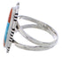 Multicolor Silver Southwestern Jewelry Ring Size 7-3/4 EX21931