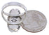 Southwestern Jewelry Multicolor Silver Ring Size 7-3/4 EX21935