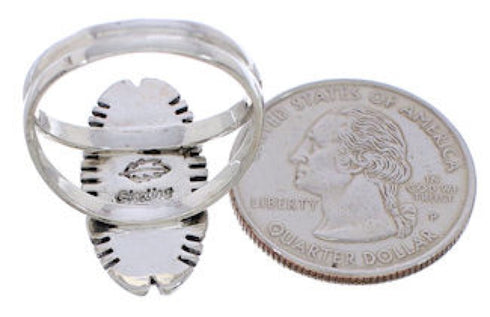 Sterling Silver Multicolor Inlay Southwest Ring Size 9-1/2 EX21941