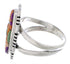 Sterling Silver Southwest Jewelry Multicolor Ring Size 6-3/4 EX21973