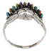 Southwest Silver Multicolor Needlepoint Ring Size 8-3/4 EX22044