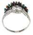 Silver Multicolor Needlepoint Southwest Ring Size 6-3/4 EX22027