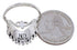 Silver Multicolor Needlepoint Southwest Ring Size 6-3/4 EX22027