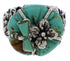 Southwest Jewelry Turquoise Dragonfly Flower Ring Size 6-1/4 EX23302