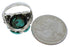 Turquoise Flower Dragonfly Sterling Silver Southwestern Ring Size 7-3/4 YX89599