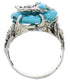 Southwest Turquoise Flower Dragonfly Jewelry Ring Size 5-1/4 EX23349