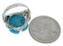 Southwest Turquoise Flower Dragonfly Jewelry Ring Size 5-1/4 EX23349