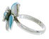 Southwestern Turquoise Mother Of Pearl Flower Ring Size 4-3/4 EX23417