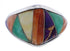 Southwest Ring Multicolor Sterling Silver Jewelry Size 8-3/4 EX22432