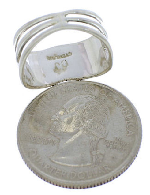 Genuine Sterling Silver Multicolor Inlay Southwest Ring Size 6 VX58504