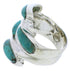 Silver Turquoise Inlay Ring Size 5-3/4 FX21938