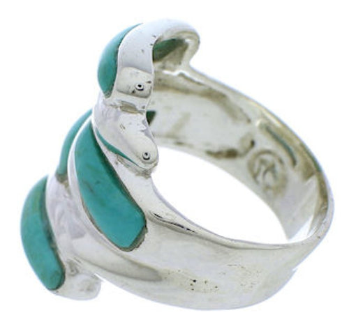 Silver Jewelry Southwest Turquoise Ring Size 5-3/4 FX21951