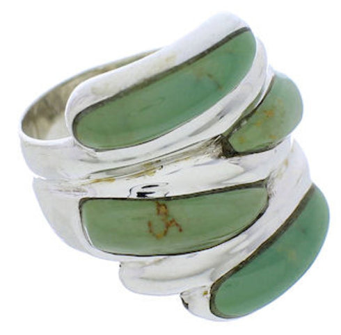 Turquoise Silver Jewelry Ring Size 6-1/4 FX21969