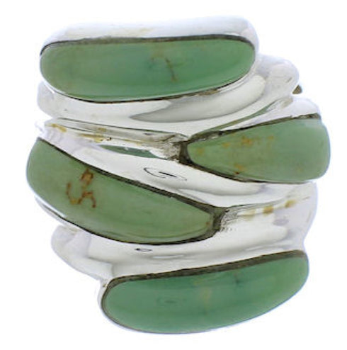 Turquoise Silver Jewelry Ring Size 6-1/4 FX21969