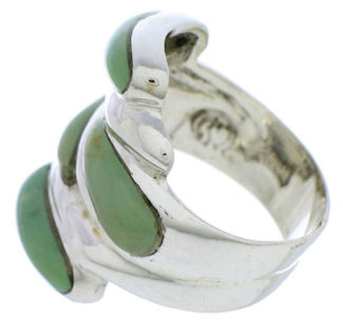 Turquoise Silver Jewelry Ring Size 6-1/4 FX21969