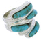 Turquoise Inlay Sterling Silver Ring Size 6-1/4 FX21985