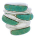 Silver Southwest Turquoise Inlay Ring Size 5-1/4 FX22001