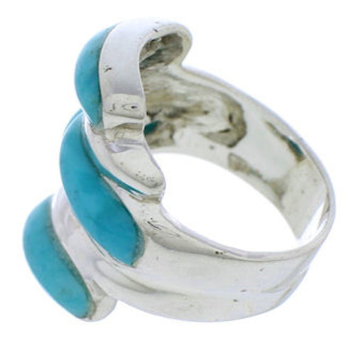 Southwestern Jewelry Turquoise Silver Ring Size 8-1/2 FX22007