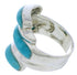 Southwestern Jewelry Turquoise Silver Ring Size 8-1/2 FX22007
