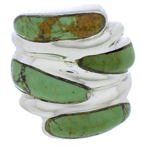 Turquoise Genuine Sterling Silver Southwest Ring Size 4-3/4 FX22013