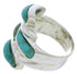 Southwest Silver Jewelry Turquoise Inlay Ring Size 4-1/2 FX22028