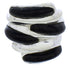 Sterling Silver Jet Ring Size 7-1/4 FX22065