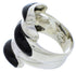 Sterling Silver Jet Inlay Southwest Ring Size 8-3/4 FX22073