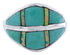 Southwest Turquoise Opal Silver Jewelry Ring Size 6-3/4 MX23335