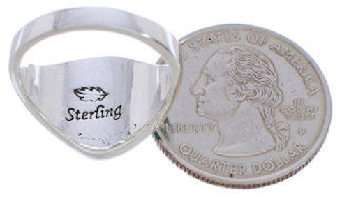 Southwest Turquoise Opal Silver Jewelry Ring Size 6-3/4 MX23335