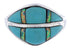 Opal Turquoise Inlay Southwestern Silver Ring Size 8-1/2 MX23348