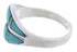 Opal Turquoise Inlay Southwestern Silver Ring Size 8-1/2 MX23348