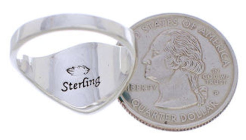 Southwestern Turquoise Opal Jewelry Silver Ring Size 7-3/4 MX23342