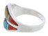 Silver Multicolor Jewelry Southwestern Ring Size 8-3/4 MX23392