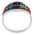 Silver Multicolor Jewelry Southwestern Ring Size 8-3/4 MX23392