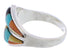 Sterling Silver Jewelry Turquoise Multicolor Ring Size 7-3/4 MX23425