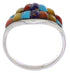 Silver Multicolor Jewelry Southwestern Ring Size 8-3/4 MX23462